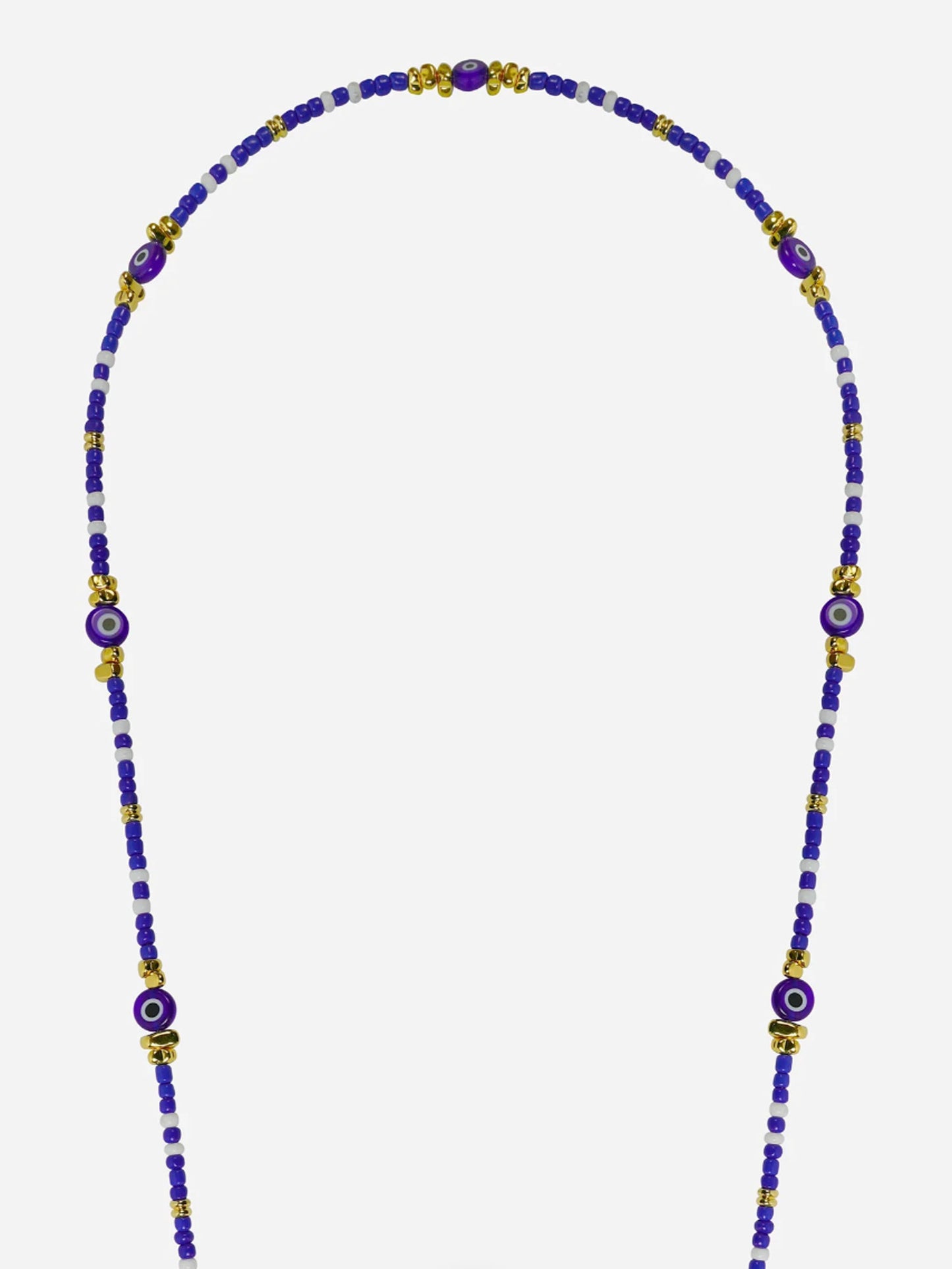 PAROS PHONE CHAIN PERLES BLUE - 120CM