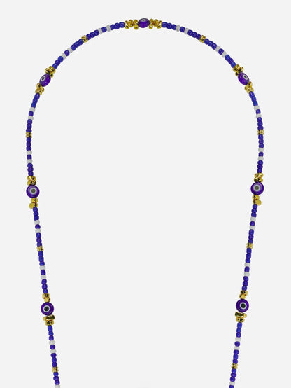 PAROS PHONE CHAIN PERLES BLUE - 120CM
