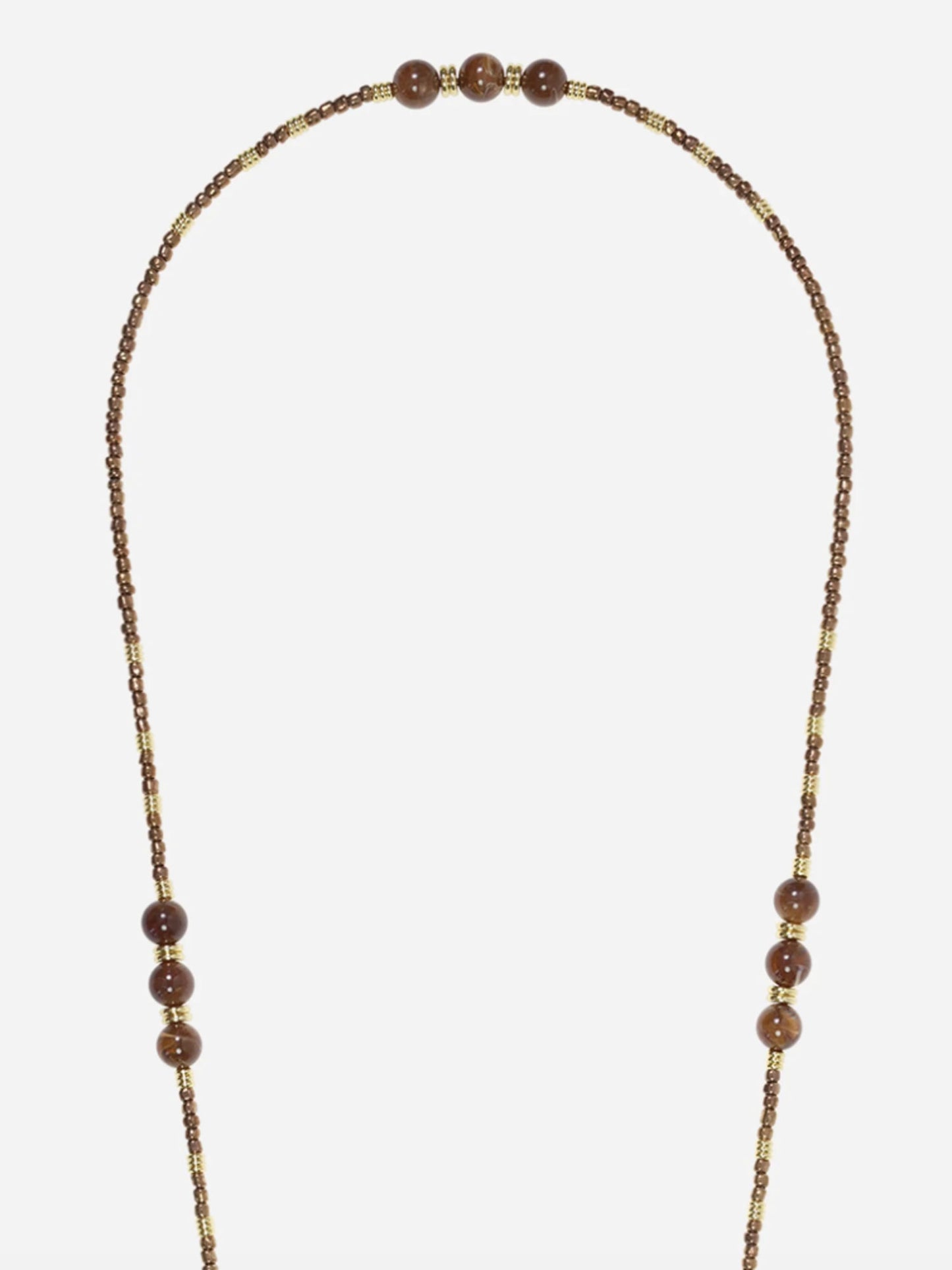 IRIS PHONE CHAIN PERLES BRONZE - 120CM