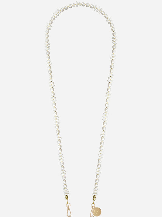 LIVIYA PHONE CHAIN PERLES BLANCHES - 120CM