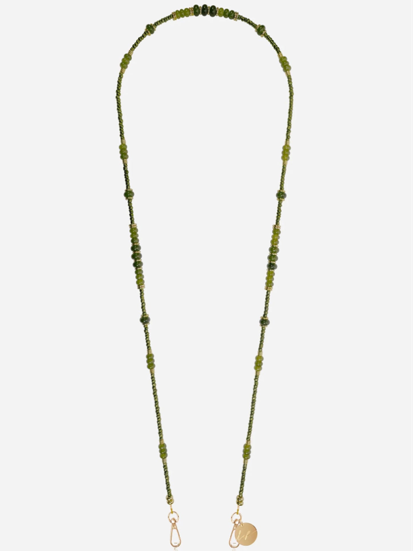 ANOUK PHONE CHAIN PEARLS KHAKI - 120CM