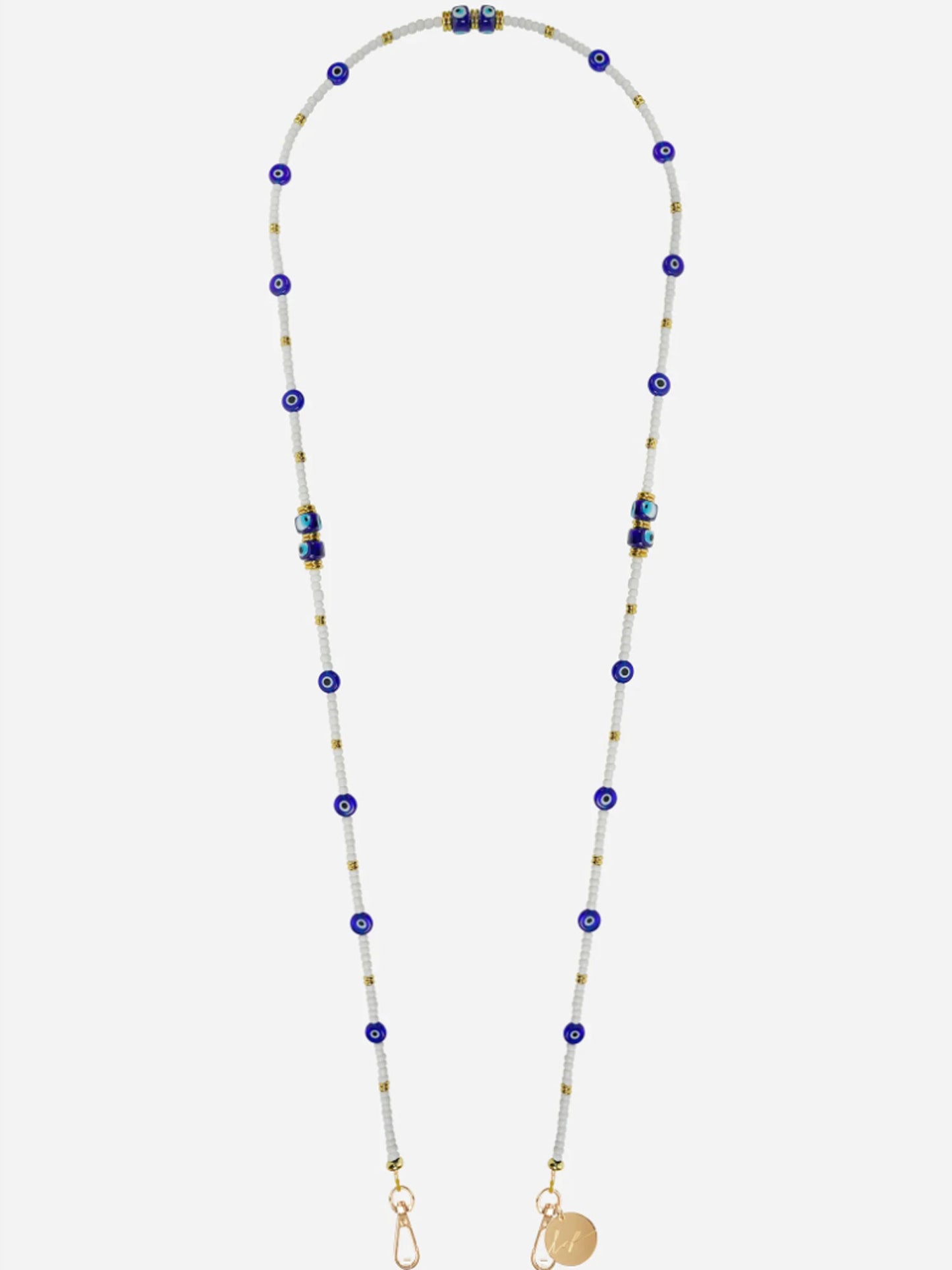 LYRA PHONE CHAIN WHITE BLUE - 120CM