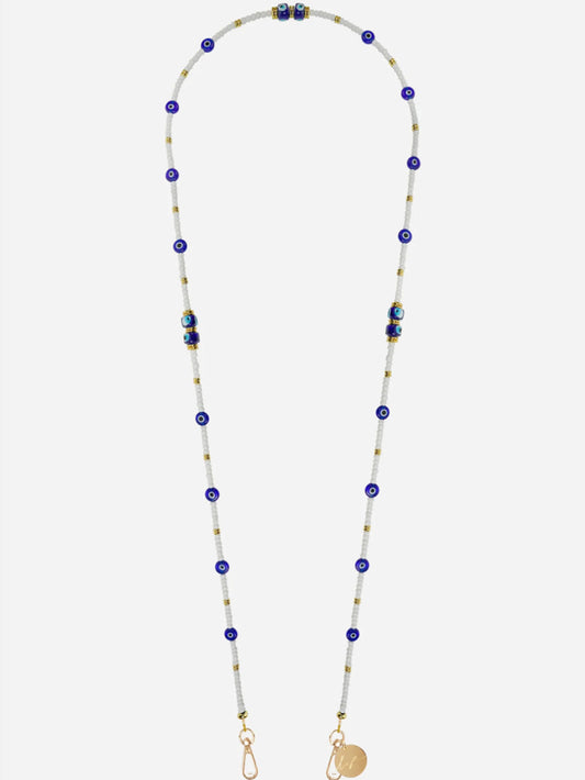 LYRA PHONE CHAIN WHITE BLUE - 120CM