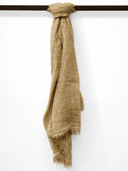 ÉCHARPE EN COTON BEIGE/2010W BEIGE