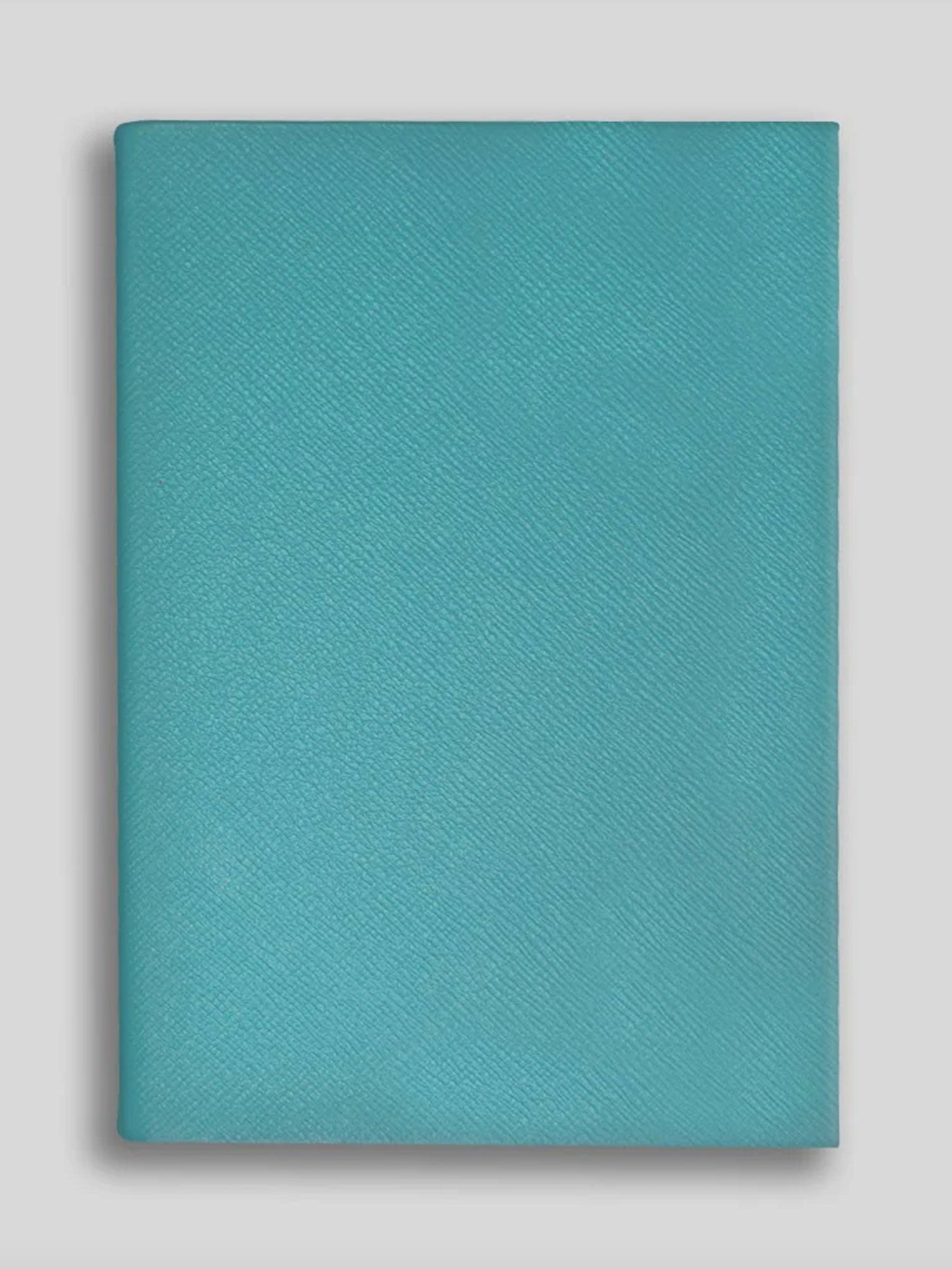 Teal notebook on a light gray background