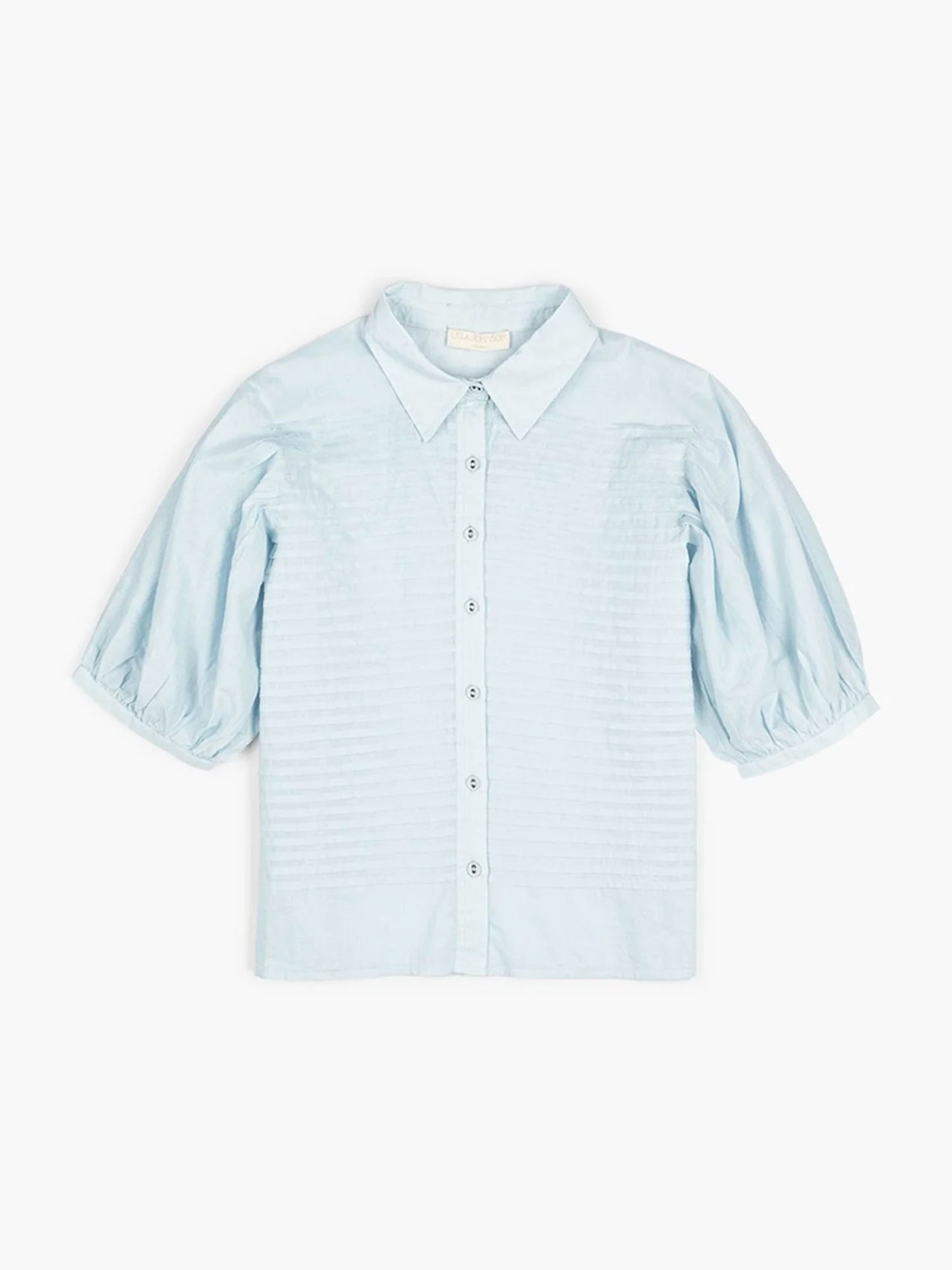 CHEMISE PLISSÉE CORDELIA SS BLEU CLAIR