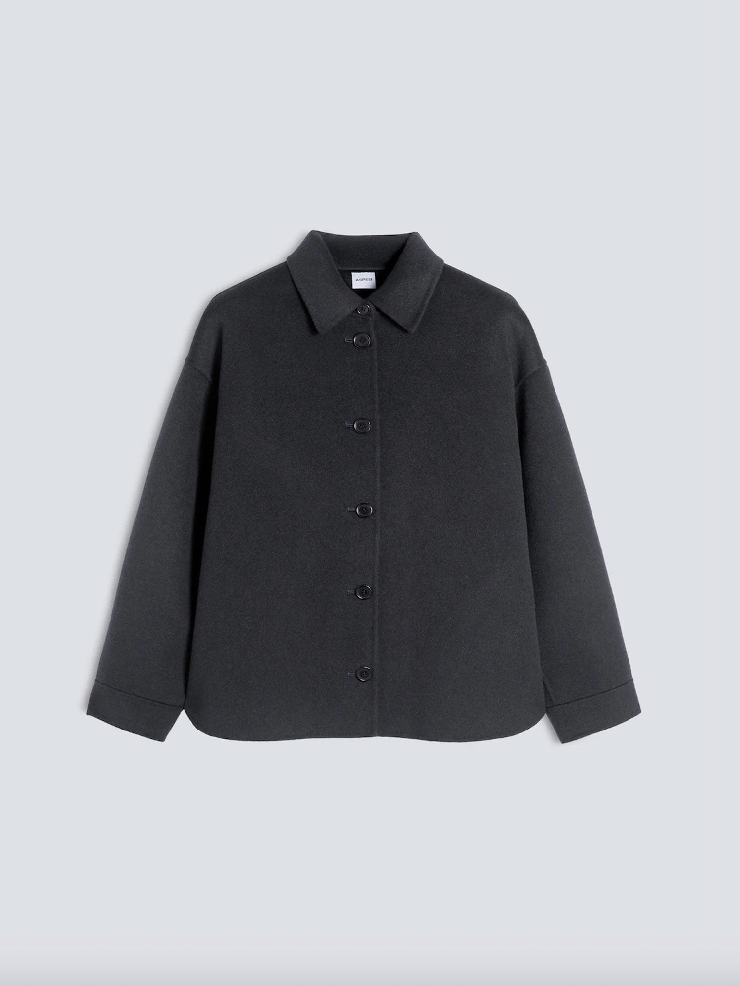 GIACCA WOOL SHIRT-JACKET CHARCOAL