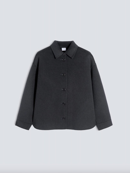 GIACCA WOOL SHIRT-JACKET CHARCOAL