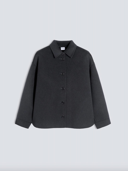 GIACCA WOOL SHIRT-JACKET CHARCOAL