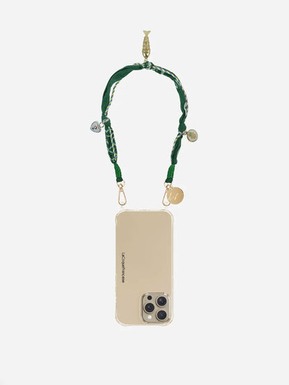 LAIA PHONE CHAIN CHARMS VERT - 40CM