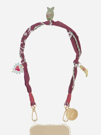 LAIA PHONE CHAIN CHARMS BORDEAUX - 40CM