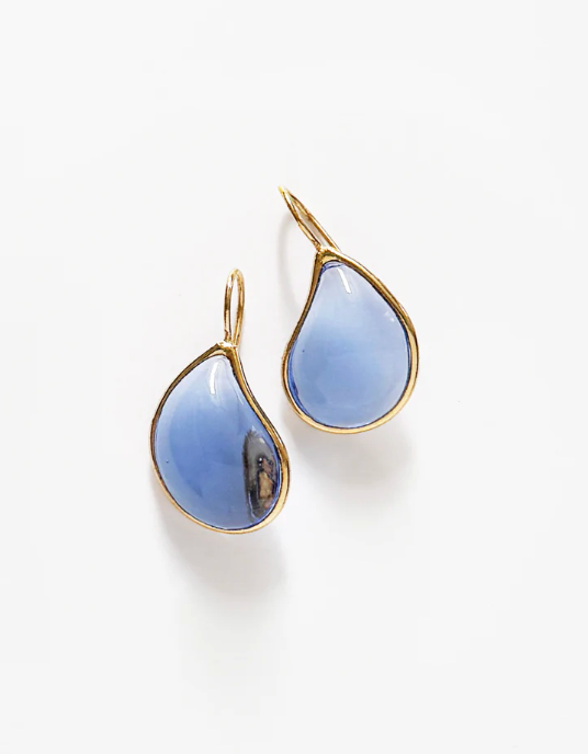 ONE TIER EARRINGS CORNFLOWER BLUE