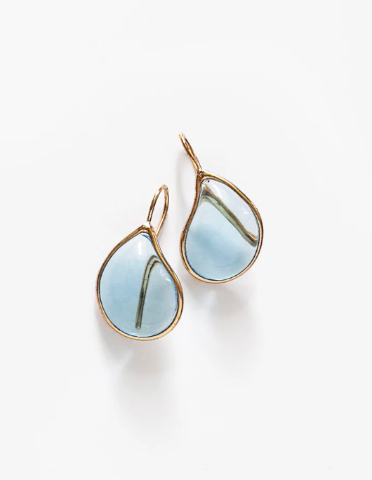 ONE TIER EARRINGS AQUA