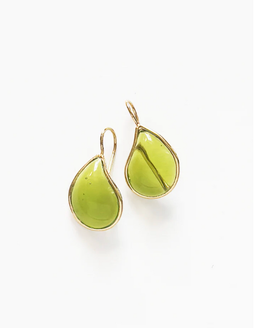 ONE TIER EARRINGS GREEN