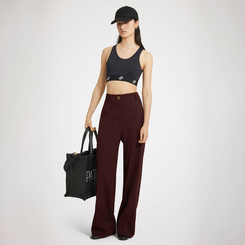 ICONIC LONG TROUSERS BURGANDY