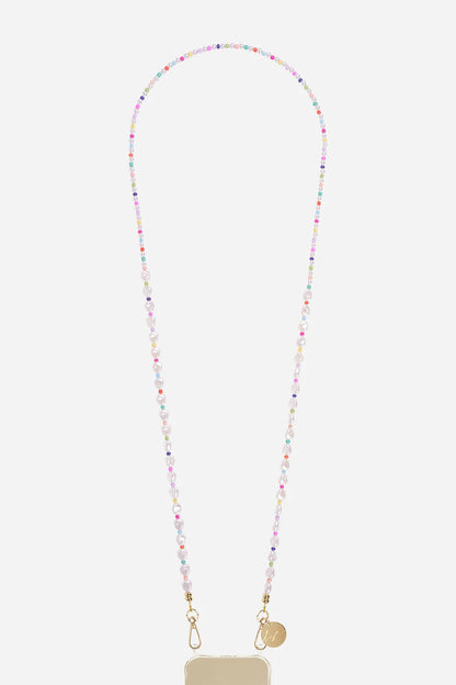 ANAEL PHONE CHAIN PEARL MULTI COLOUR - 120CM