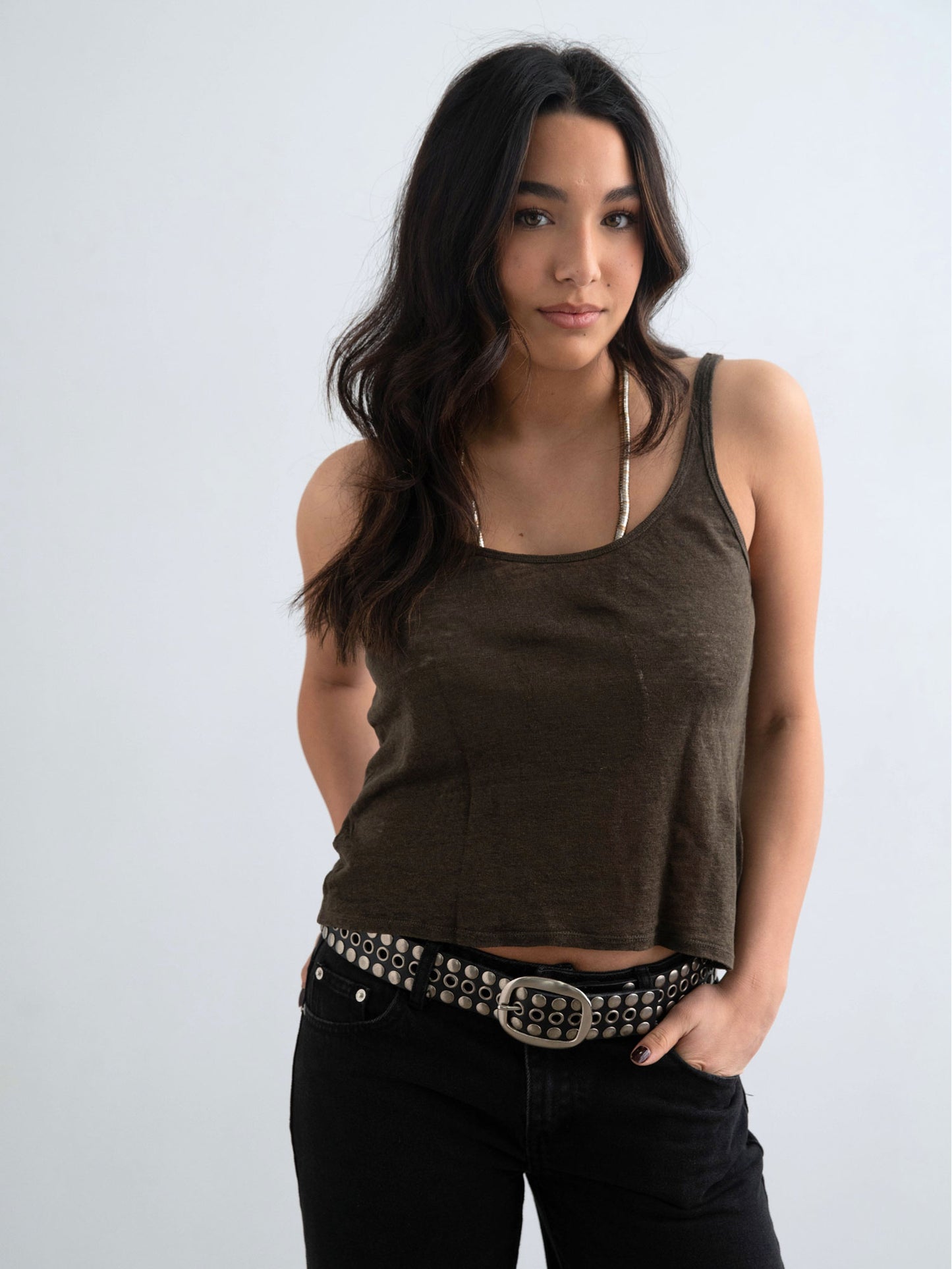 BOWIE BELT MULTI STUDDS BLACK