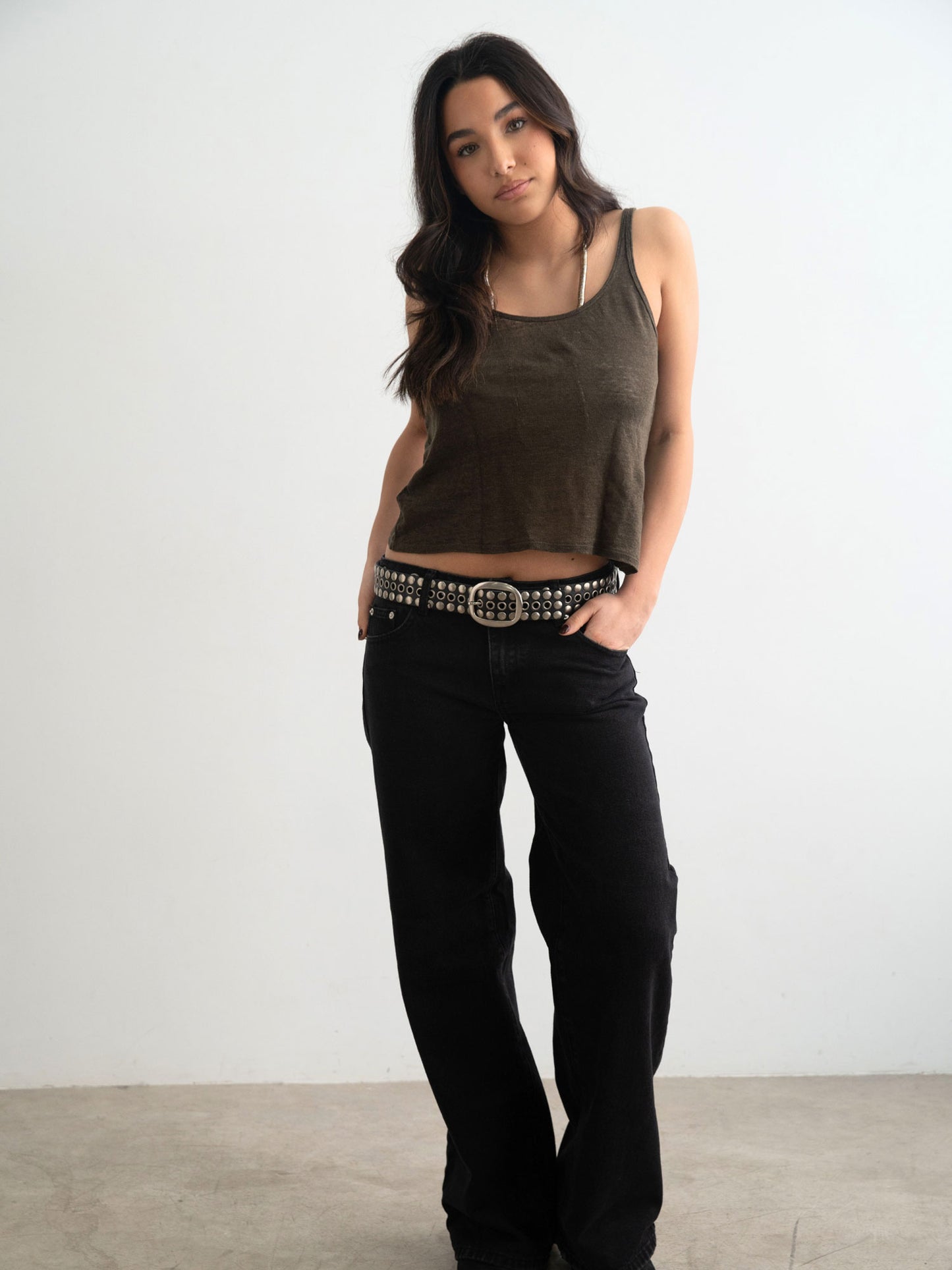 BOWIE BELT MULTI STUDDS BLACK