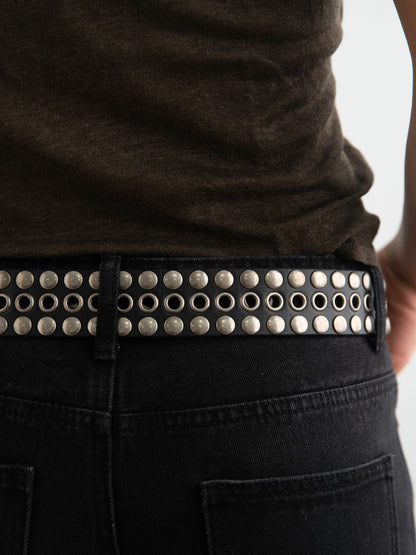 BOWIE BELT MULTI STUDDS BLACK