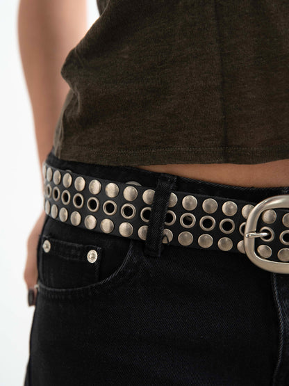 BOWIE BELT MULTI STUDDS BLACK