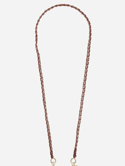 LOU PHONE CHAIN BORDEAUX GOLD - 120CM