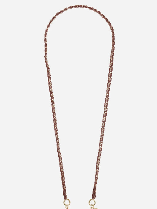 LOU PHONE CHAIN BORDEAUX GOLD - 120CM