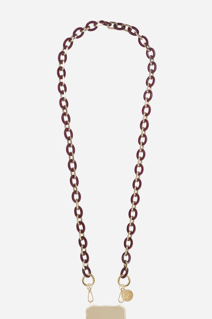 CASSY PHONE CHAIN BORDEAUX - 120CM