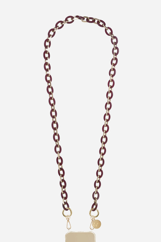CASSY PHONE CHAIN BORDEAUX - 120CM