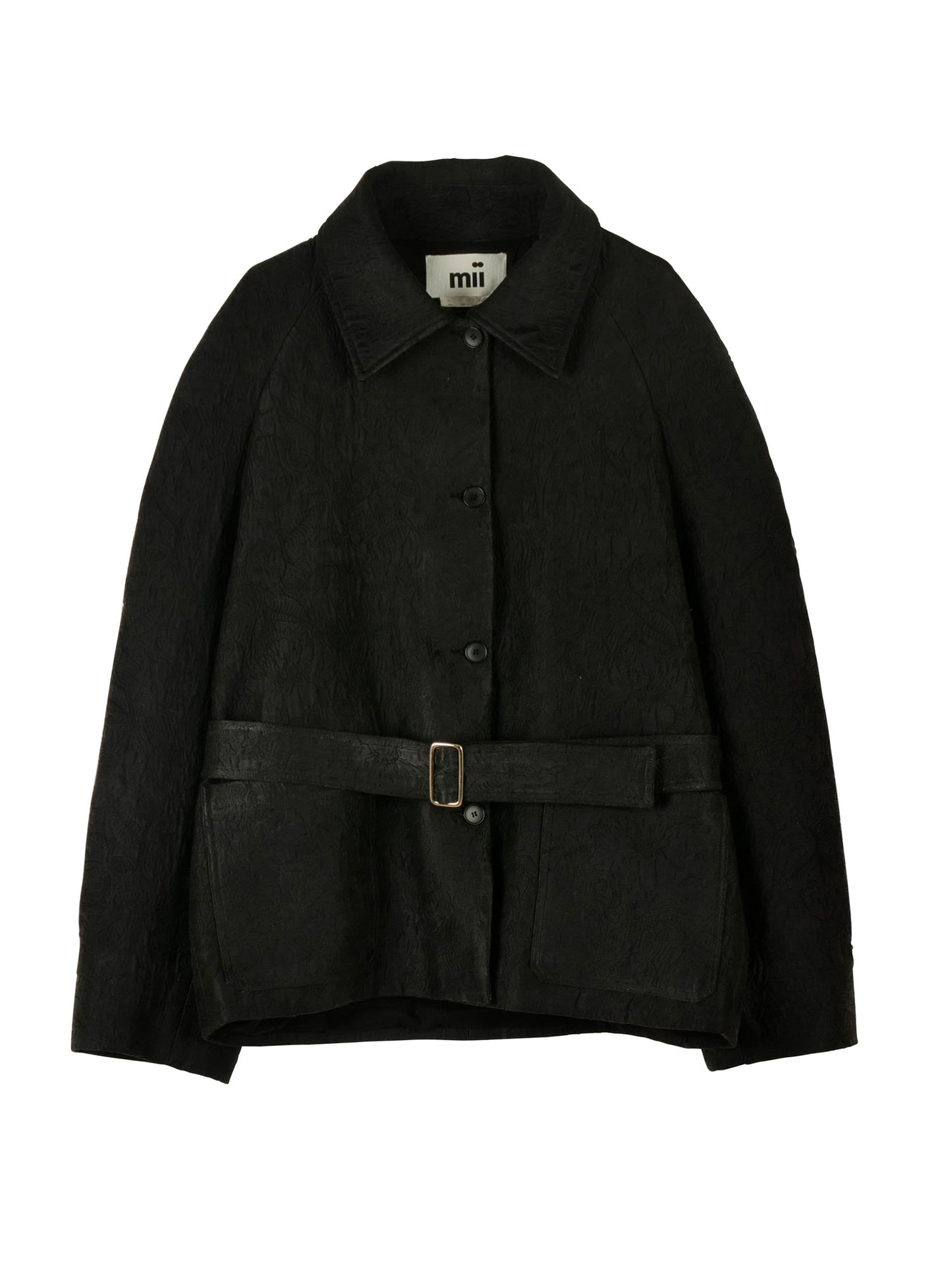 CATHISU JKT SILK EMBROIDERED BLACK SILK