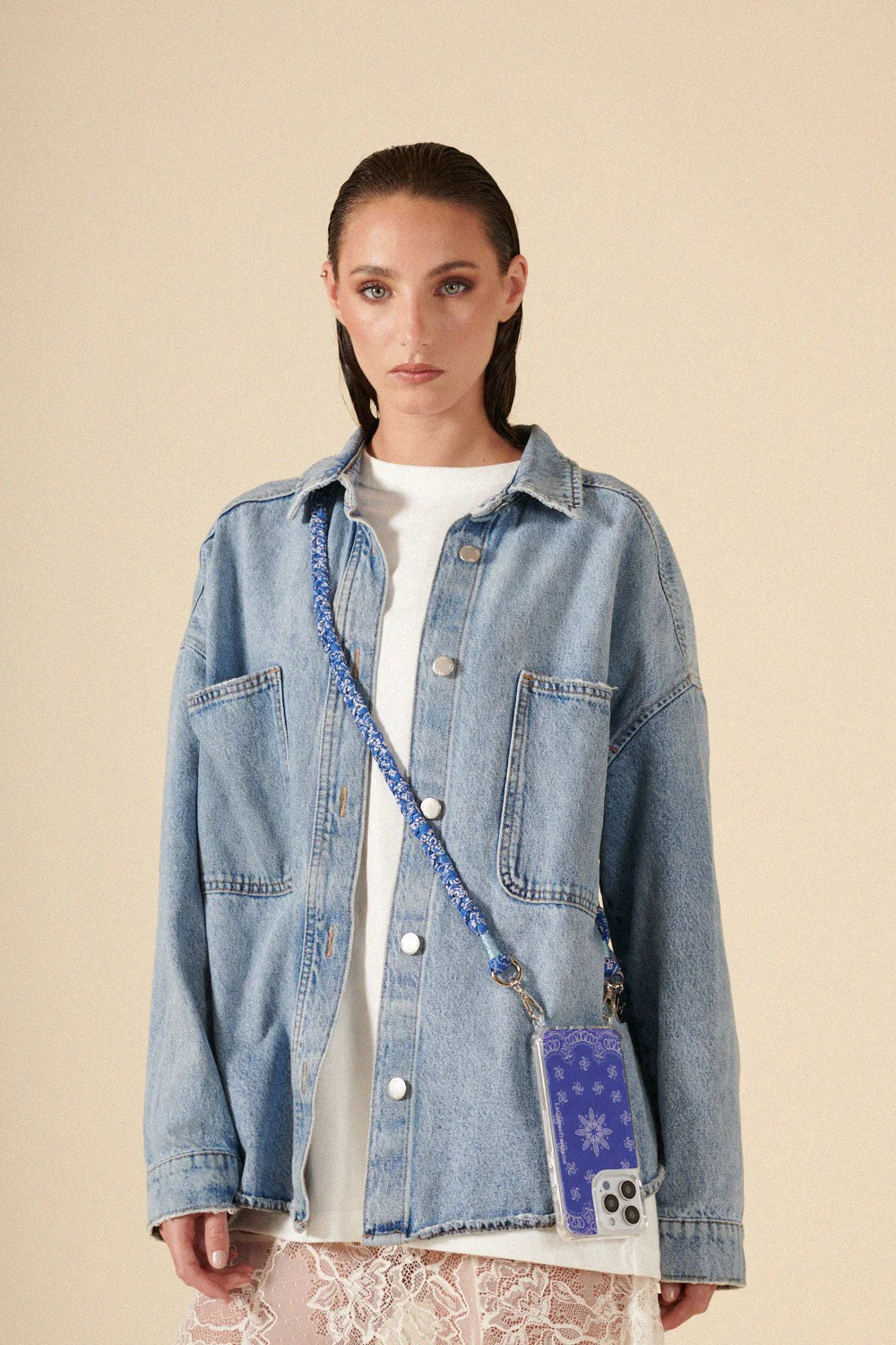 DELLA PHONE CHAIN BLUE - 120CM