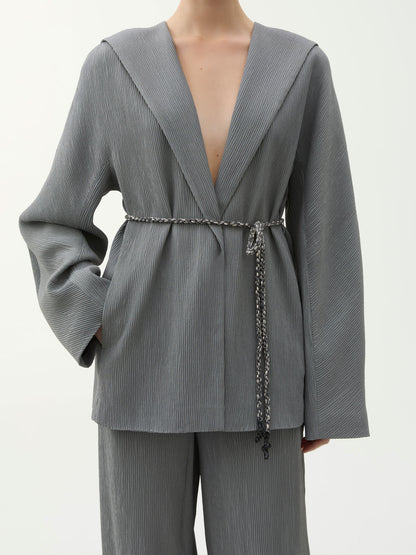 PAM PLISSÉ JACKET GREY