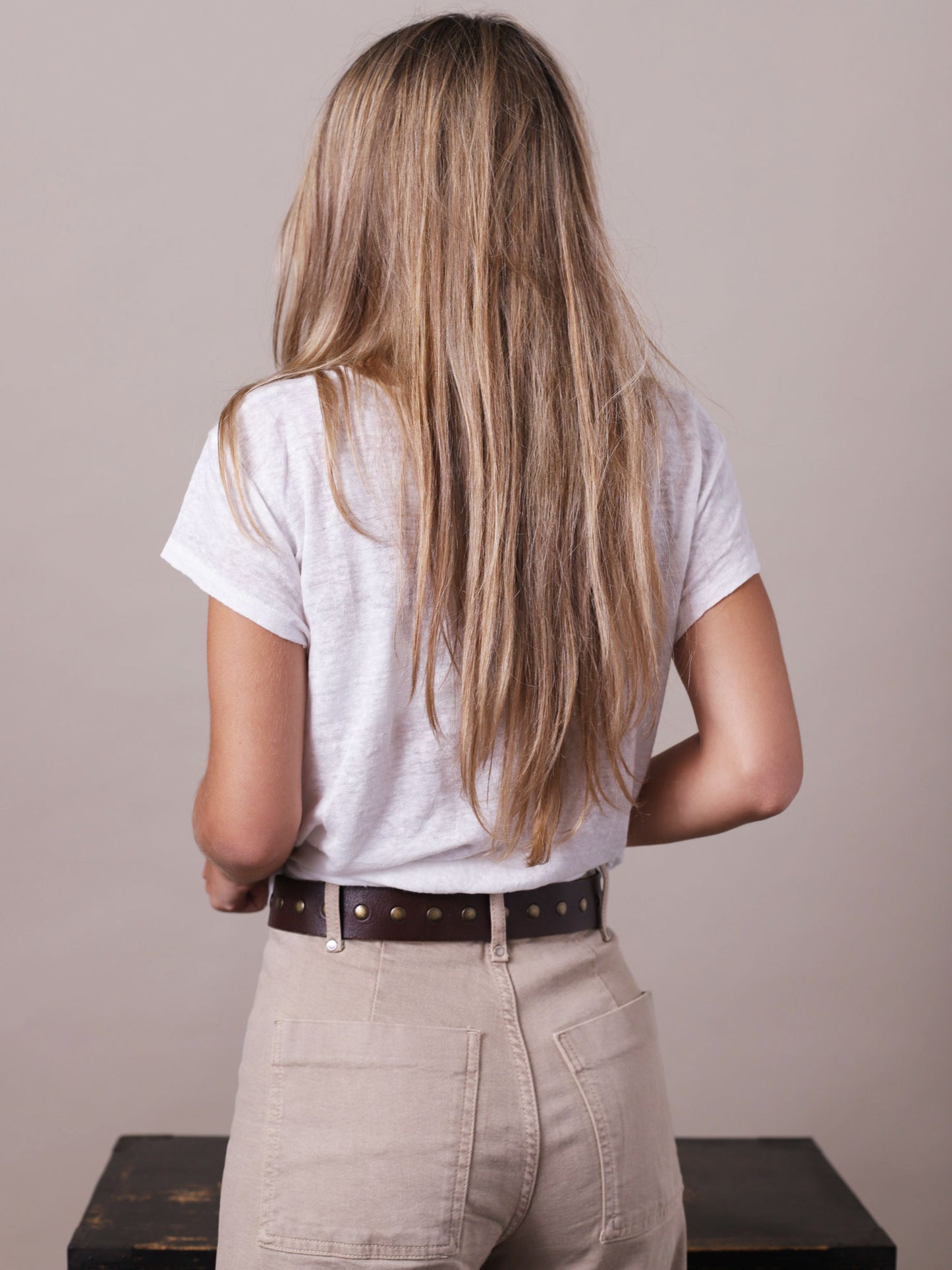 REVOLVER BELT STUDDS BROWN