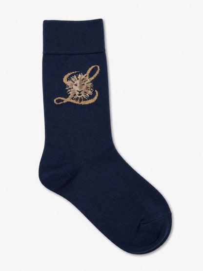 LION LOGO SOCKS NAVY