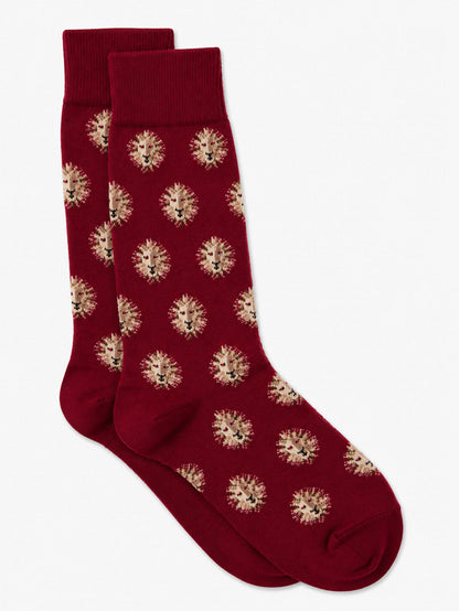 MULTI  LIONS SOCKS RED
