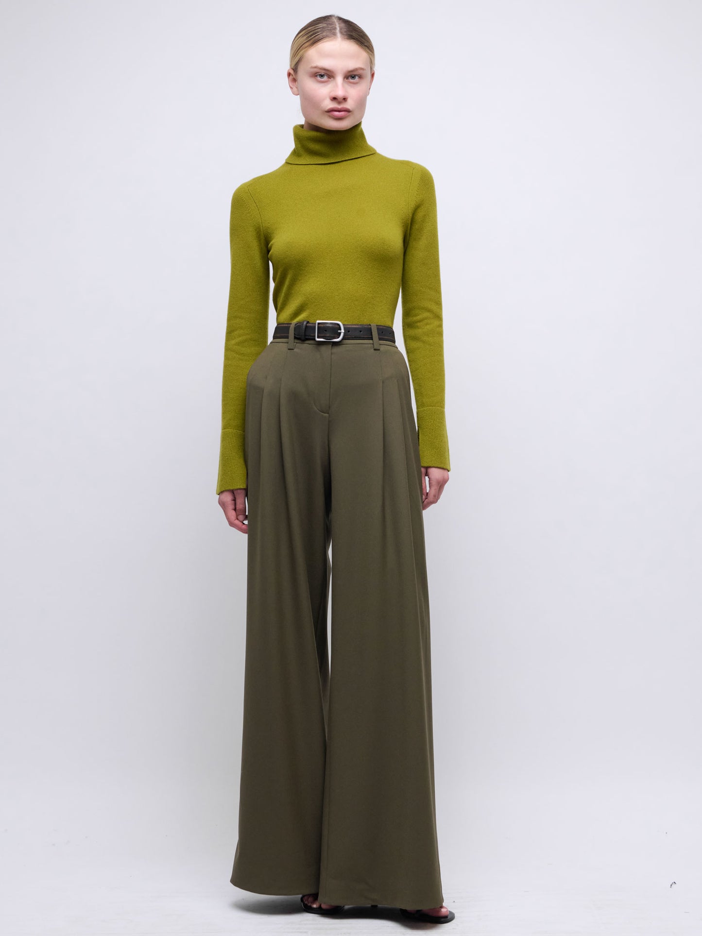CLAYTON WIDE LEG PANT KHAKI