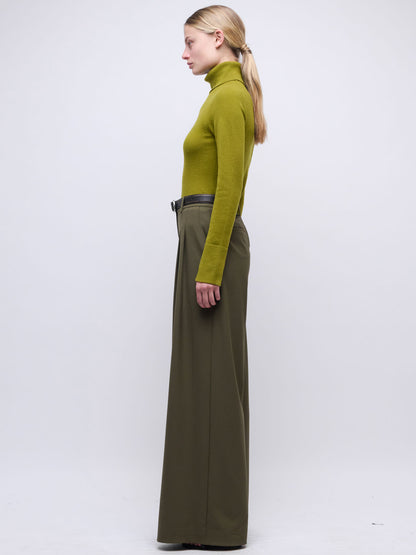 CLAYTON WIDE LEG PANT KHAKI