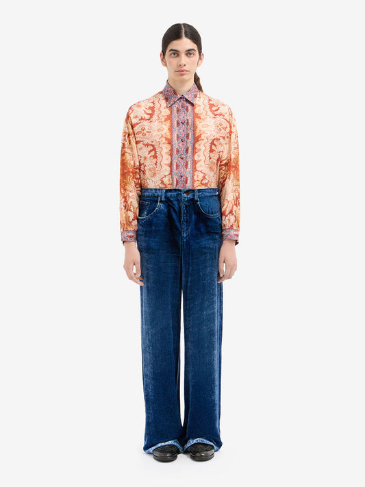 KANKAM VELVET DENIM JEAN DENIM