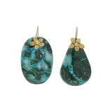 HAMMERED STONE EARRINGS TURQUOISE