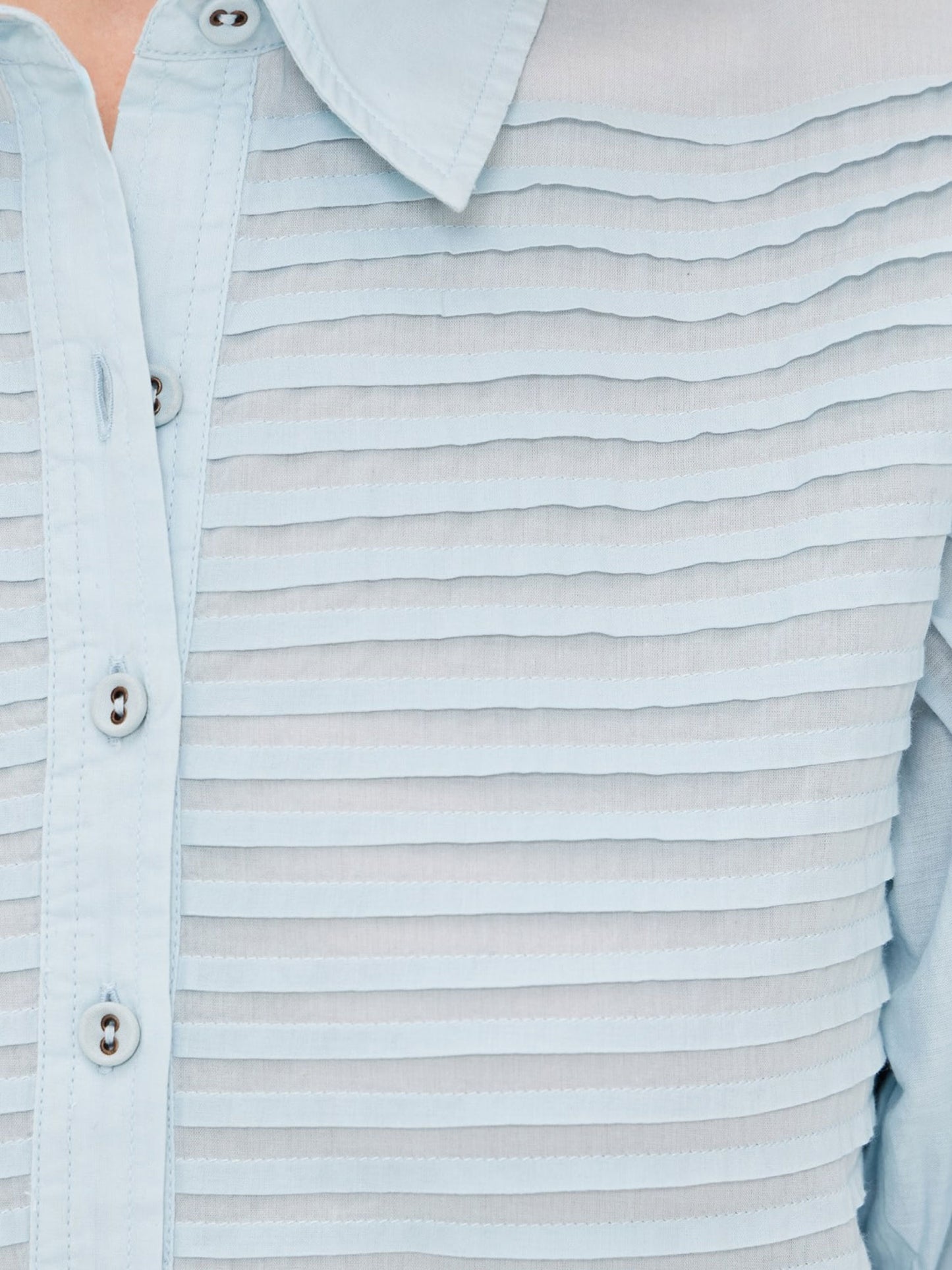 CHEMISE PLISSÉE CORDELIA SS BLEU CLAIR