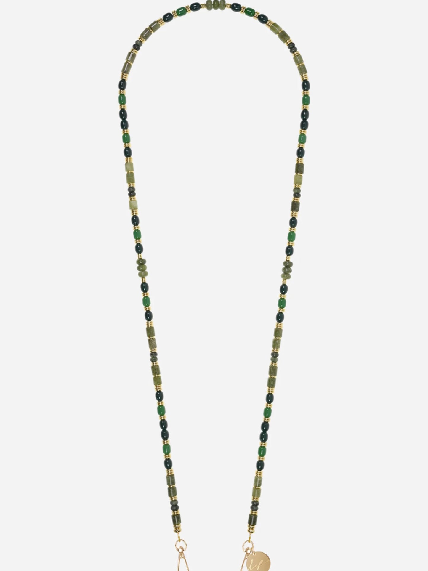 DAKOTA SEMI PRECIOUS PHONE CHAIN GREEN - 120CM