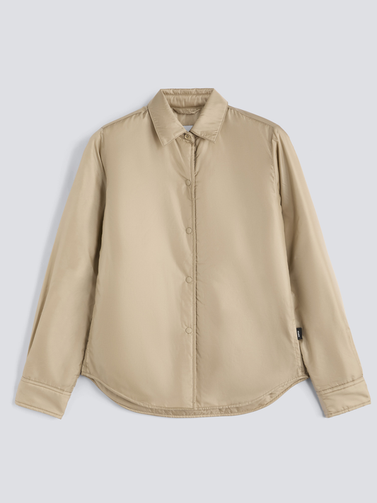 PADDED NYLON OVERSHIRT BEIGE