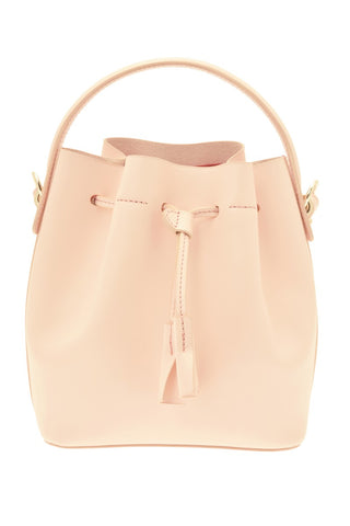 Karin Leather Mini Bucket Bag - Pale Pink