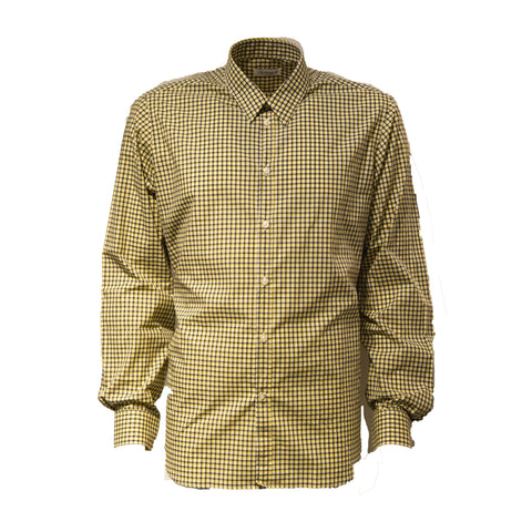 Cream/Green 100% Cotton Shirt