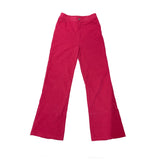 Velvet Stretch Flared Jean Trousers - Pink