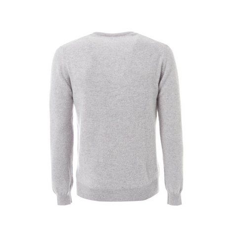Grey wool round neck sweater