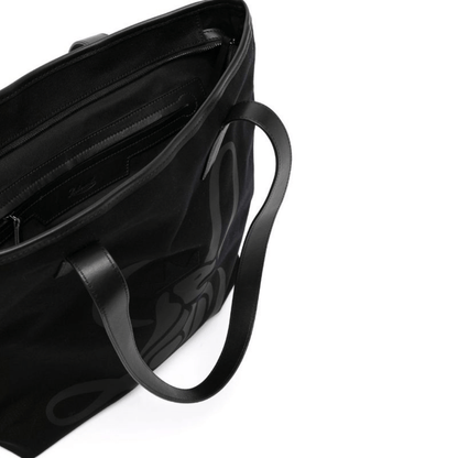 Canvas Lion Shopper - Black