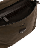 Canvas Plain Messenger Bag - Khaki