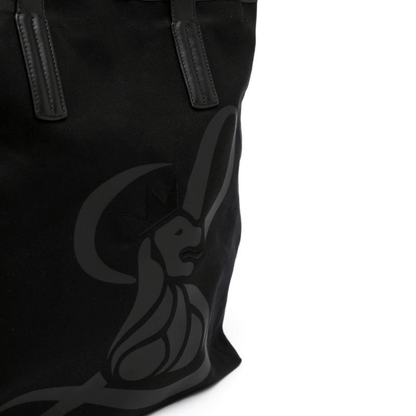 Canvas Lion Shopper - Black
