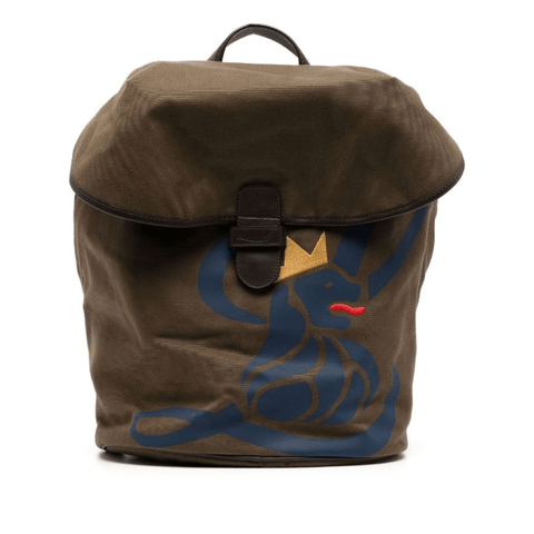 Canvas Lion Backpack - Khaki