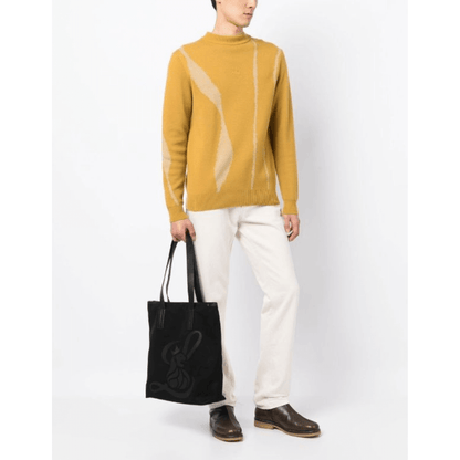 Canvas Lion Shopper - Black